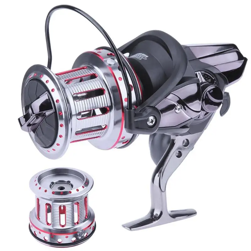 

11+1BB 4.7:1 Surf Casting Fishing Reel Spinning Reel with a Spare Metal Spool Carp Fishing Tackles Accessories