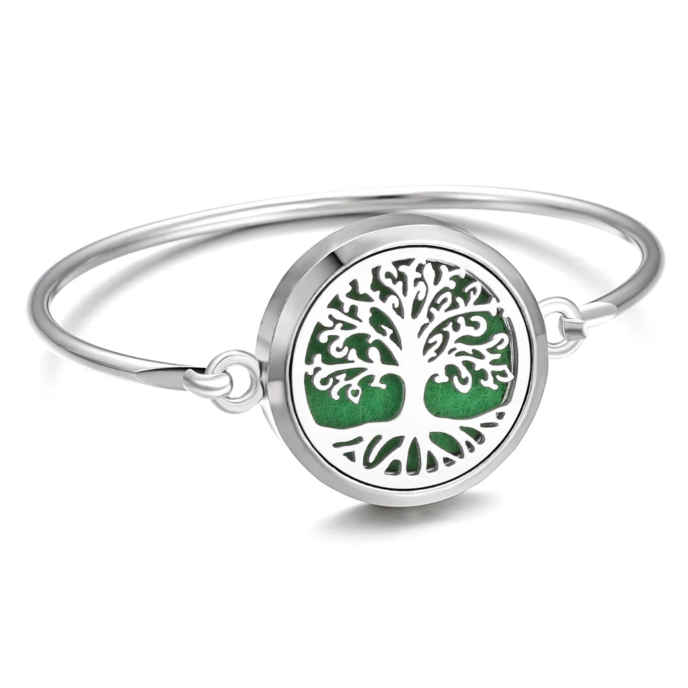 

New Flower Fairy Stainless Steel Aromatherapy Bracelet Jewelry Essential Oil Bracelet Locket Perfume Diffuser Bracelet Bangle