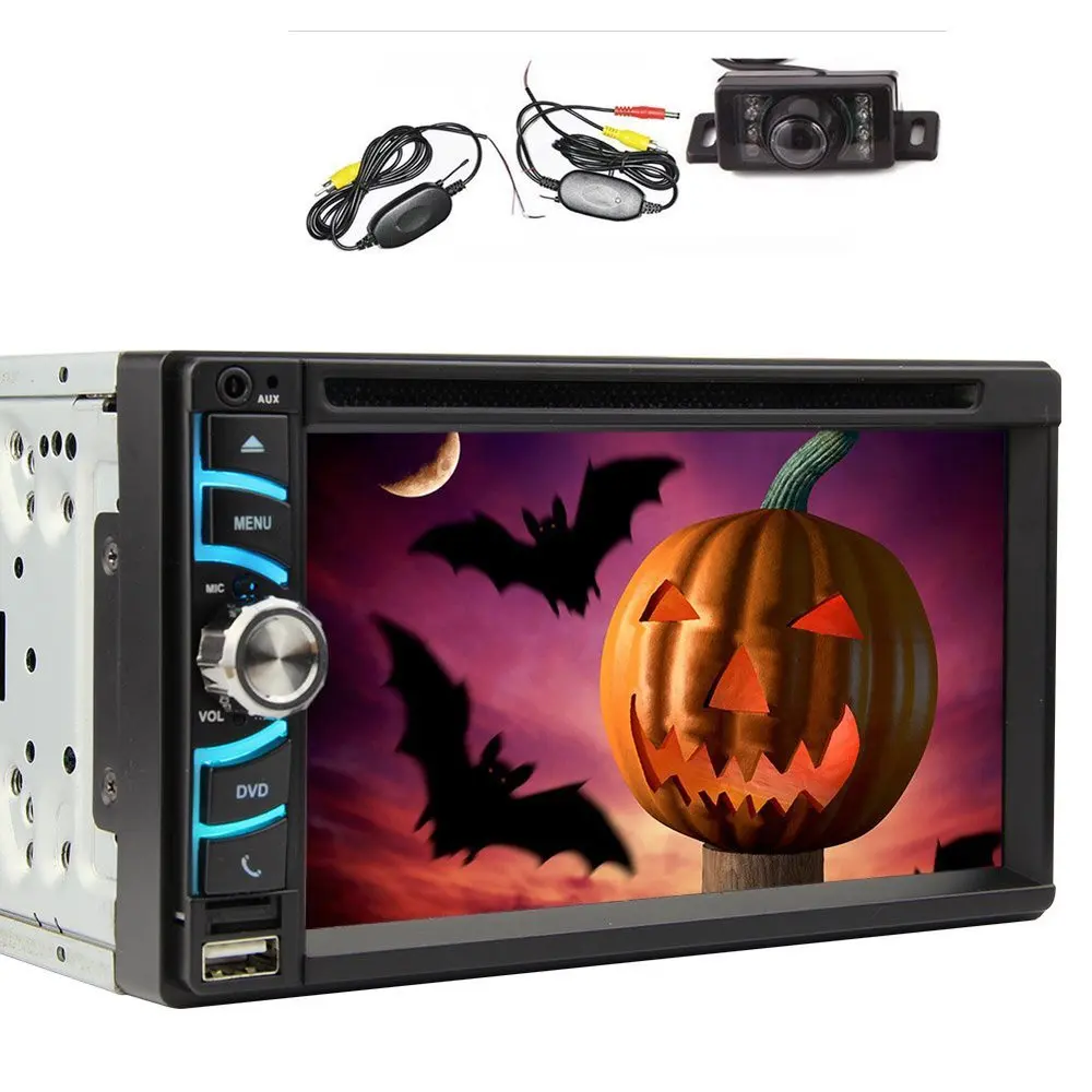 Car Stereo 2 Din Head Unit 6.5 Inch Car DVD Video Player Bluetooth AM