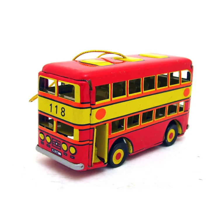 

Chilhood Memory Tintoy Pendants Tin toys Iron Ornament 2 layer Bus