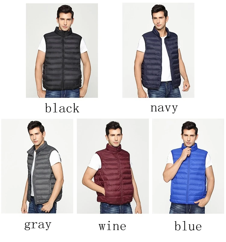 long puffer coat NewBang Brand Men's Down Vest Ultra Light Down Vest Men Portable V-neck Sleeveless  Male Winter Windproof Warm Lightweight Coat black puffer