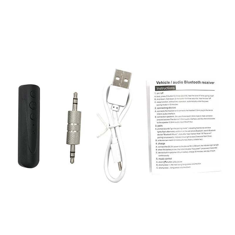 

HEONYIRRY Wireless Bluetooth V4.2 MP3 Player 3.5mm Jack Aux Audio Receiver Adapter Music Receiver Car Bluetooth Hands-Free