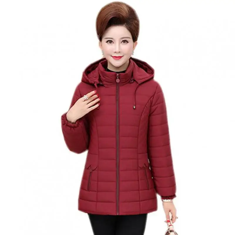 

Mama winter coat cotton coat women 2018 new aged feminina down jacket cotton womens long section cotton jacket coats 6XL Black