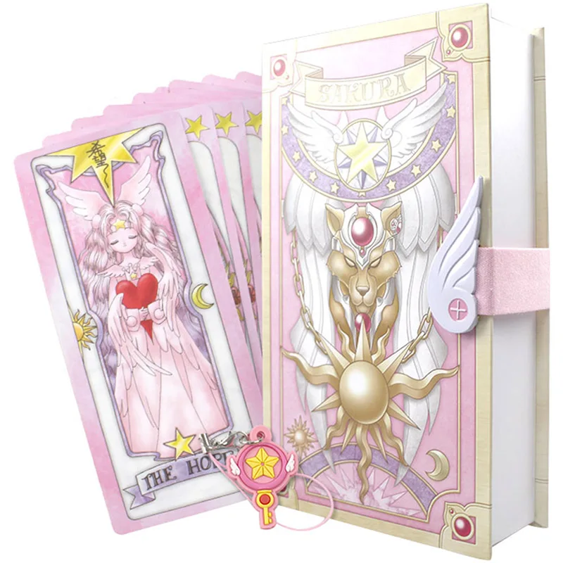 Cardcaptor Sakura Косплей искатель карт Sakura 56 шт. карты с розовым Клоу Волшебная книга Хэллоуин карнавал 2 типа
