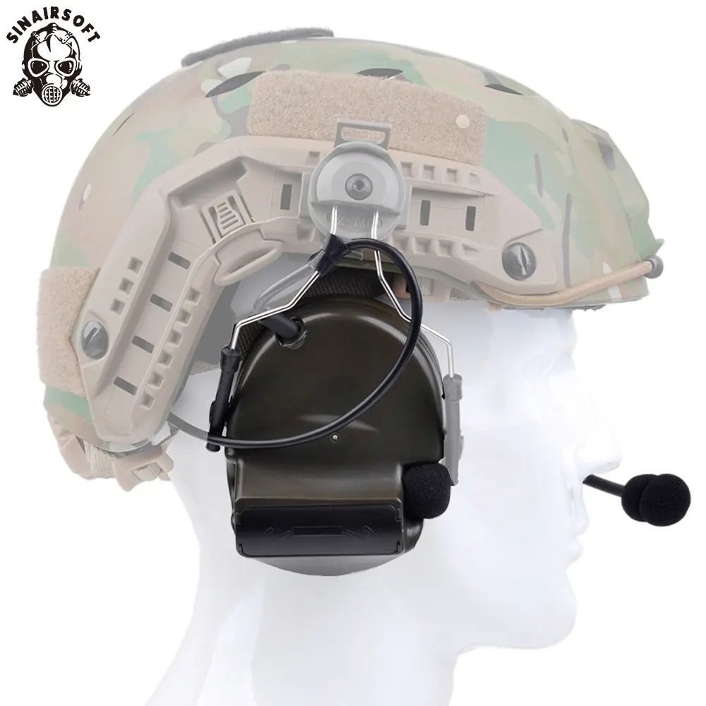 Fone de Ouvido Headset para Capacete Rápido e Adaptador Z-tático Tático Softair Aviação Peltor Comtac ii Rail Helmet Conjunto z 3 Esporte e Lazer