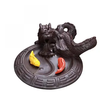 

Tai Chi Buddha Backflow Incense Burner Chinese Traditional Buddhist Culture Dragon And Tiger Incense Cones Holder Stick Incense
