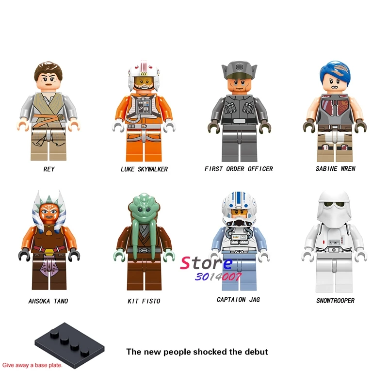 

1Set Series 3 Leia Skywalker Yoda C3PO R2D2 Darth Vader building blocks toys for children