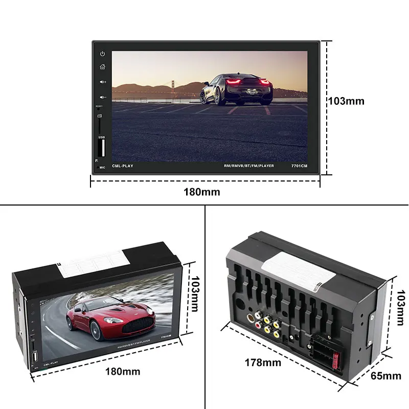 Автомобильный радиоприемник 2 Din HD 7 &quotсенсорный емкостный экран Bluetooth