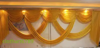 

6m wide swags of backdrop valance wedding stylist backdrop swags Party Curtain Celebration Stage Performance Background decor