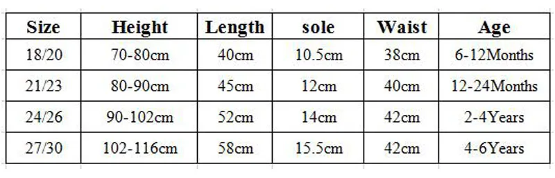 Hosiery Size Chart