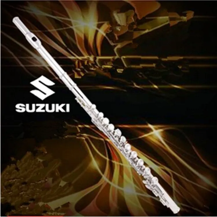 جديد سوزوكي حار الناي آلة موسيقية Flute16 Clated على C لحن E-مفتاح الناي الفضة مطلي الموسيقى المهنية الشحن مجانا