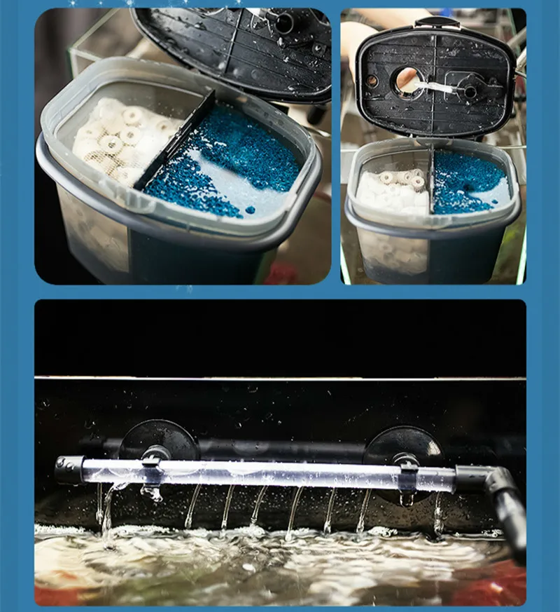 Тихая аквариум внешний фильтр 3 Вт 200L/H Fish Tank Канистра с фильтра костюм для 50
