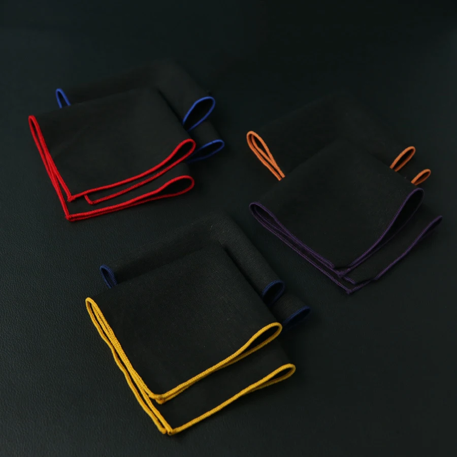 Buy Mantieqingway Solid Color Black Pocket Square