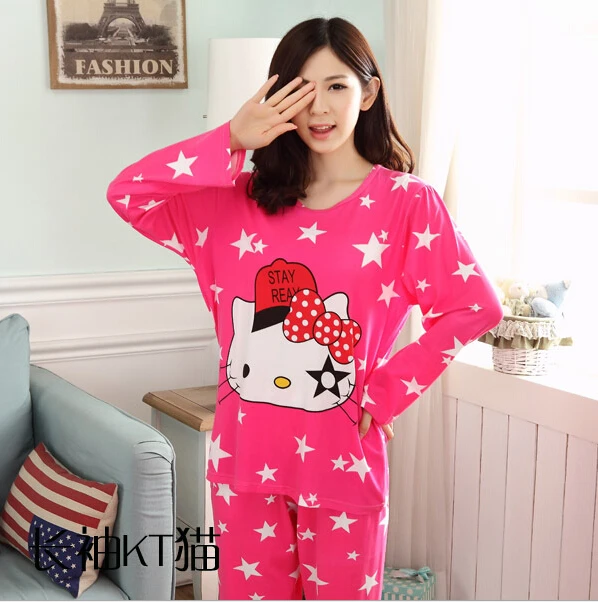 Cartoon Pattern Cute Pajama Sets for Girls Micro Fiber
