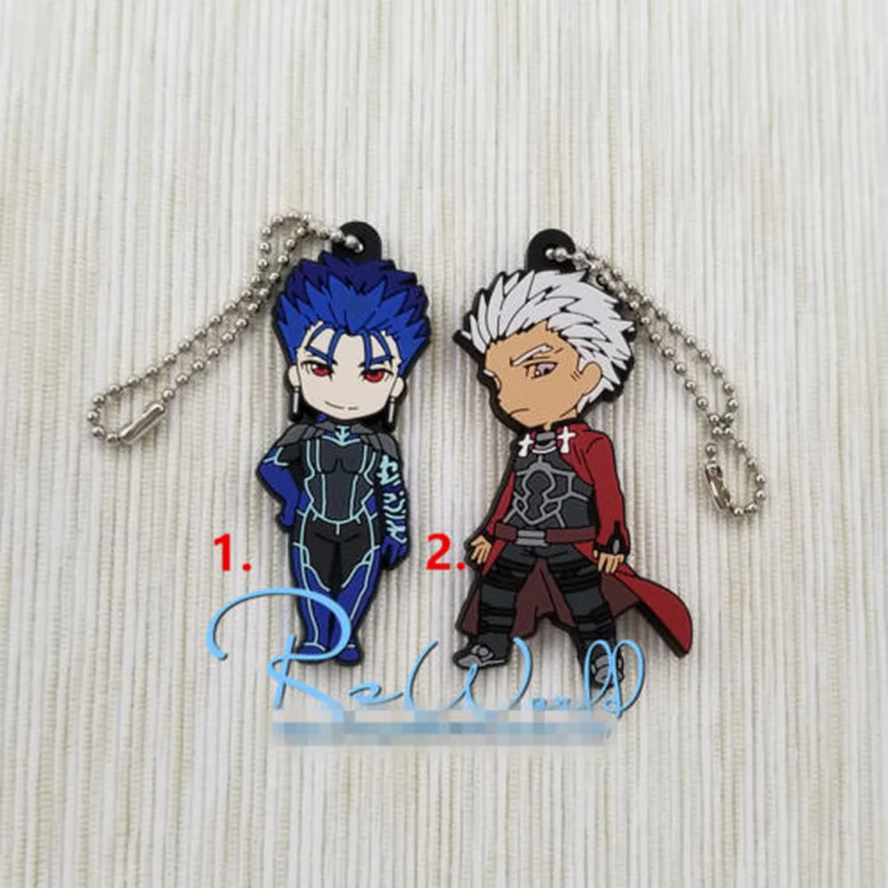 

T889 Anime Fate/Grand Order Rubber Keychain Key Ring Race Straps cosplay