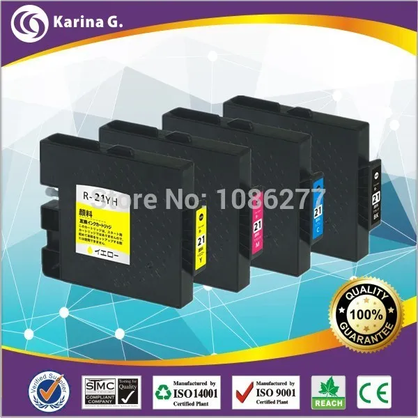 

GC 21 Compatible Ink Cartridges for Ricoh GC21K GC 21K GC 21 C/M/Y Inkjet Cartridge for Ricoh GX-7000 5000 3000 3000S 3000SF