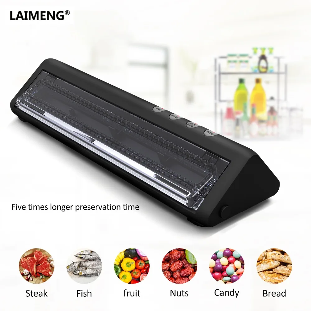 

LAIMENG Mini Vacuum Packing Machine Vacuum Sealer Packer For Sous Vide Vacuum cooking with Vacuum Bags For Food Storage S135R