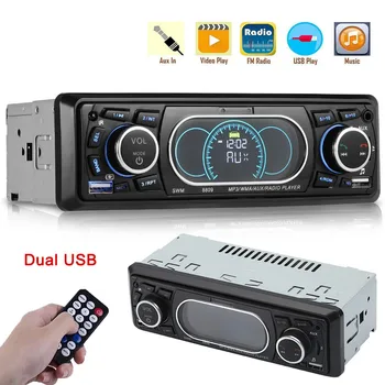 

Dual USB Bluetooth Autoradio 1Din Car Radio Coche Recorder Car Stereo Multimedia Player MP3 FM Input SD Clock In Dash AUX FM