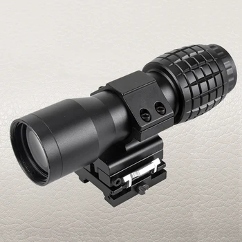 

FIRE WOLF Red Dot Sight Scope 5x Magnifier Quick Flip Scope Flip To Side Mount Fit For 20mm Weaver Mount Red Dot