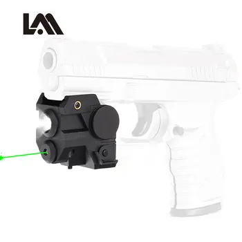 

Rechargeable Tactical Green Laser Sight Flashlight Combo Low Profile Pistol Handgun Light with Green Laser
