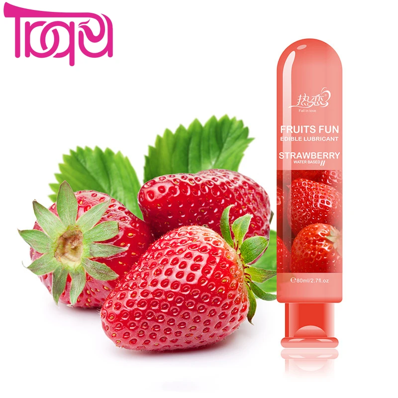 Strawberry water based lubricant vagina anal sex lube gay lubricante adult oil oral sex toys sexual massage oil products hot aladdin magic lube 5oz teflon lubricant sealant 631