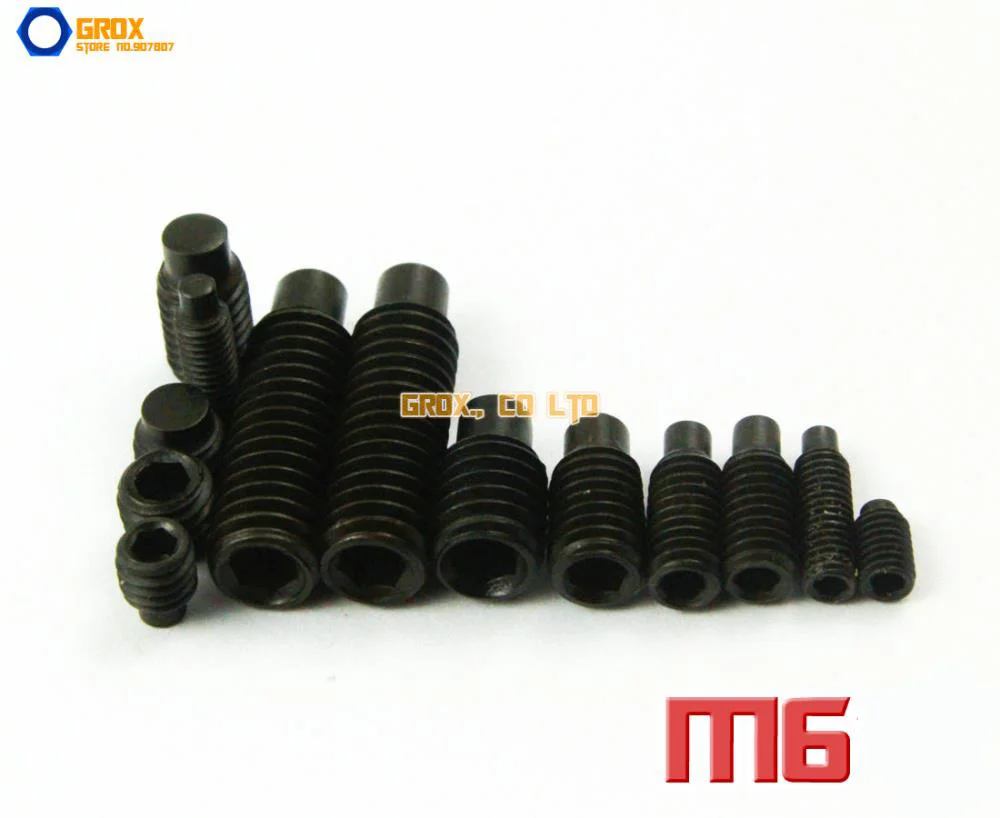 M6 12.9 Grade Alloy Steel Grub Screws Dog Point Hex Socket Set Screwin