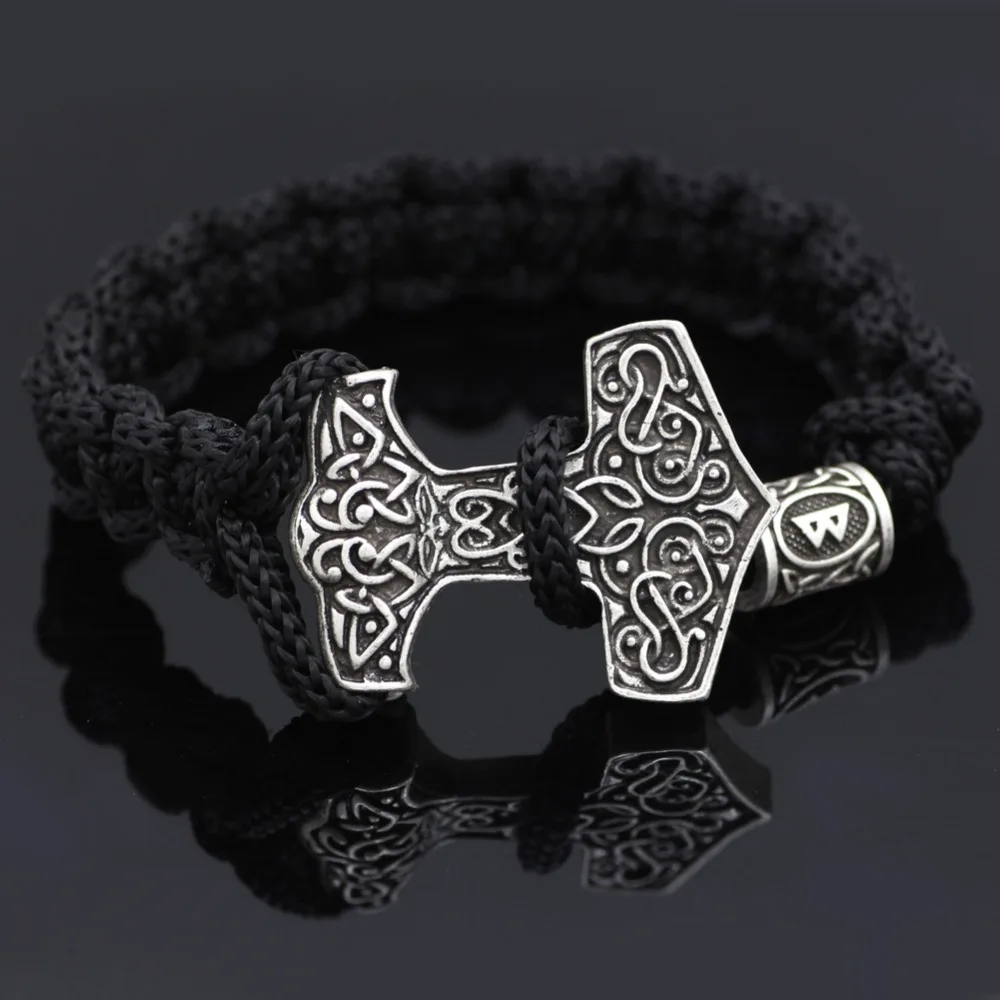 Odin Face Vikingos Тор молот Мьёльнир Triskele троица Викинг ювелирный браслет с узлом Valknut Vegvisir руны славяне Викинги