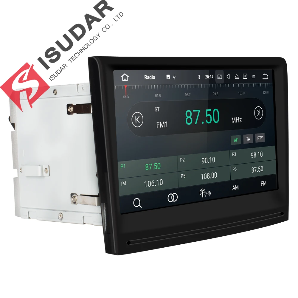 Isudar Автомагнитола с 8 Дюймовым Экраном 2 Din на Android 7.1.1 для Porsche/911/997/Cayman/Boxter