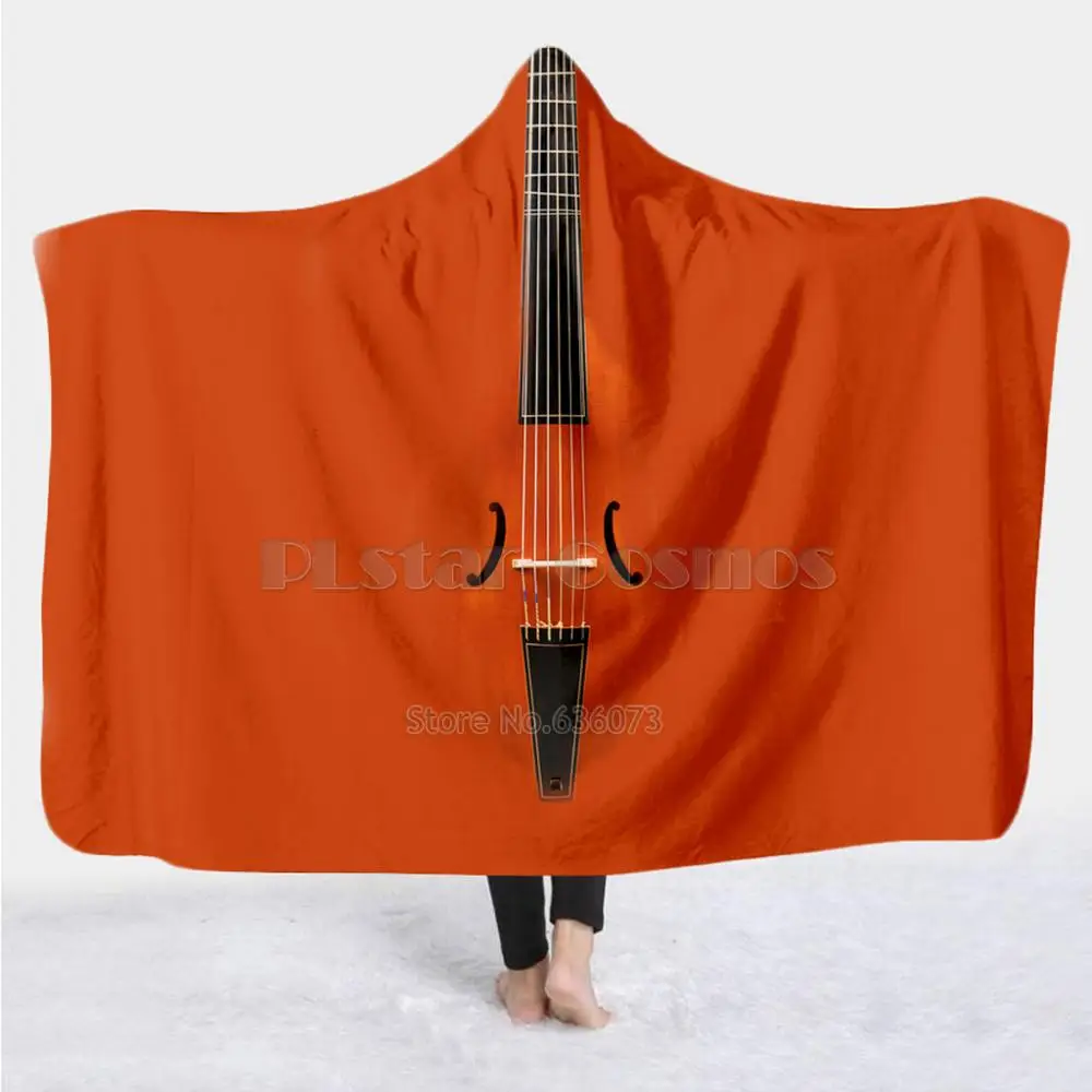 

Violin Guitar art Musical instrument Blanket Hooded Blanket 3D full print Wearable Blanket Adults men women Blanket style-17