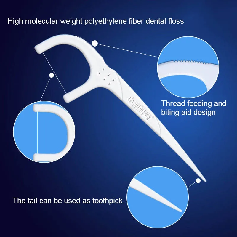 50 Граф зубные Flosser одноразовые палочки зубная нить нитью инструменты для взрослых и детей Y4