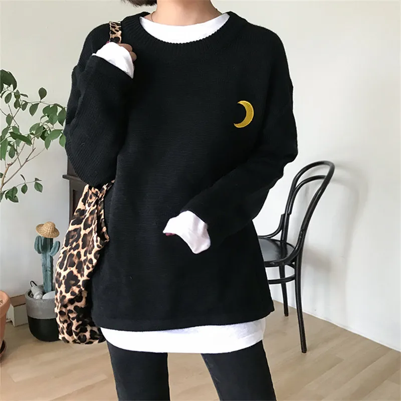 

Sueter Mujer Soft Women Fall Fashion Cartoon Knitted Sweater Pullover Pull Femme 2019 Winter Long Sleeve O-Neck Female Sweaters