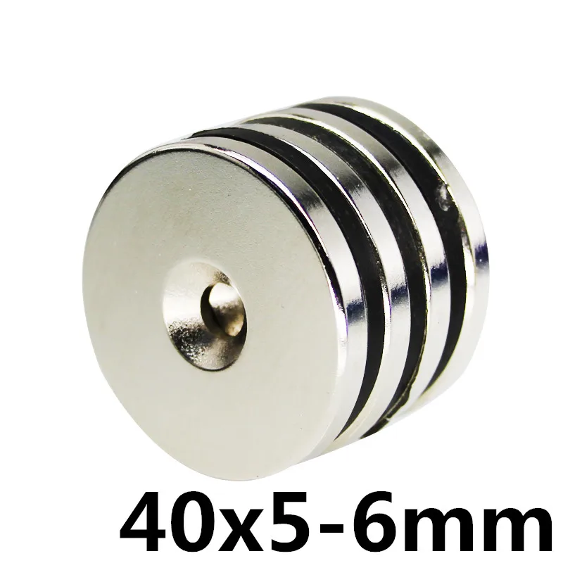 

1pcs 40mm x 5mm Hole 6mm N35 Super Neodymium Round Ring Permanent Magnet 40*5*6 search magnet
