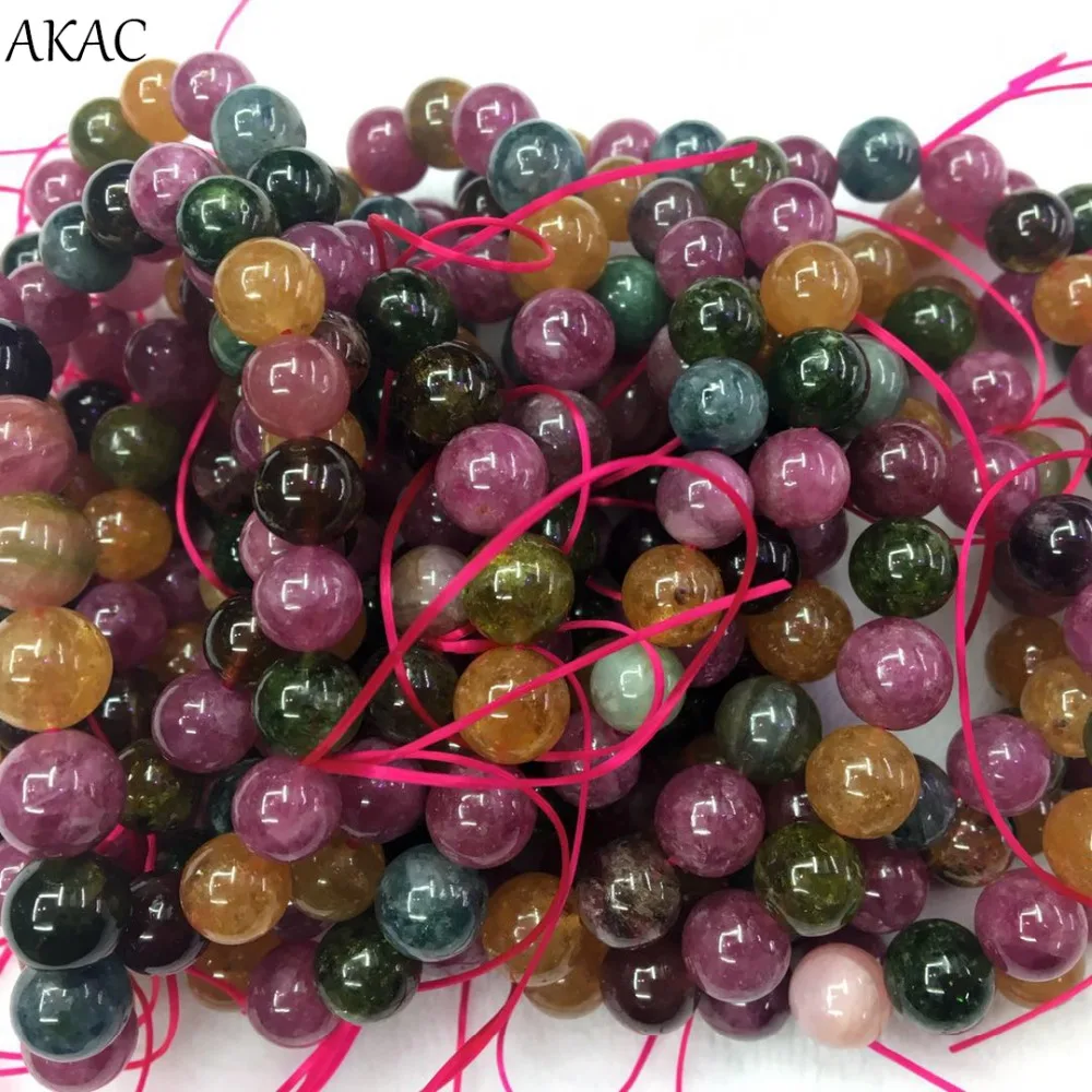 

Natural tourmaline A+++ colorful tourmaline bracelet 9-10mm
