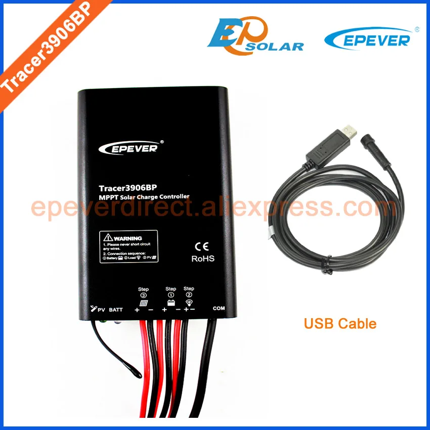 Cargador 12 V 15A Tracer3906BP + MT50 medidor Remoto Portátil regulador de panel solar 15amp 12 V 24 V tipo de auto impermeable IP67 - 4