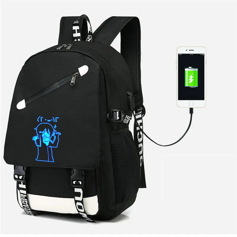 

Noragami Yato Yukine Backpack USB bag Shoulder travel School Students Bag USB Fashion teenagers Casual Laptop bag Gift