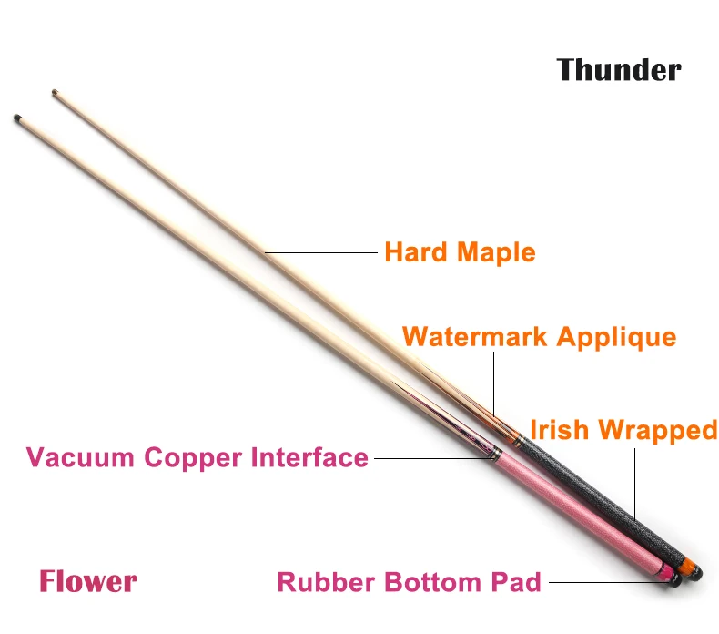 Fury бильярдный кий с Чехол 9,8 мм 11,5 мм наконечник розовый и черный Профессиональный Жесткий кленовый флэш-накопитель 3/4 Split cue снукер Китай