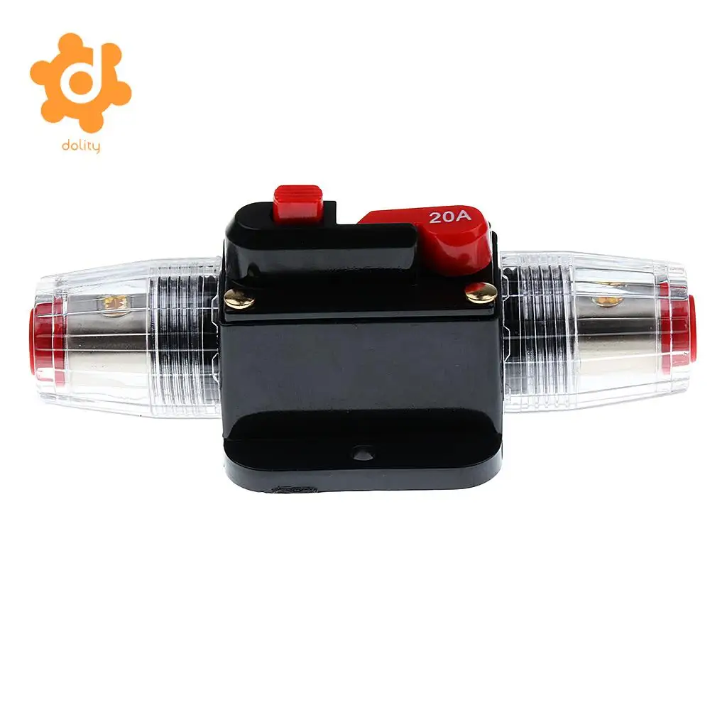 dolity DC 12V-24V Car RV Audio Inline Circuit Breaker Fuse Manual Reset Switch 20A 30A 40A 50A 60A 80A 100A 150A