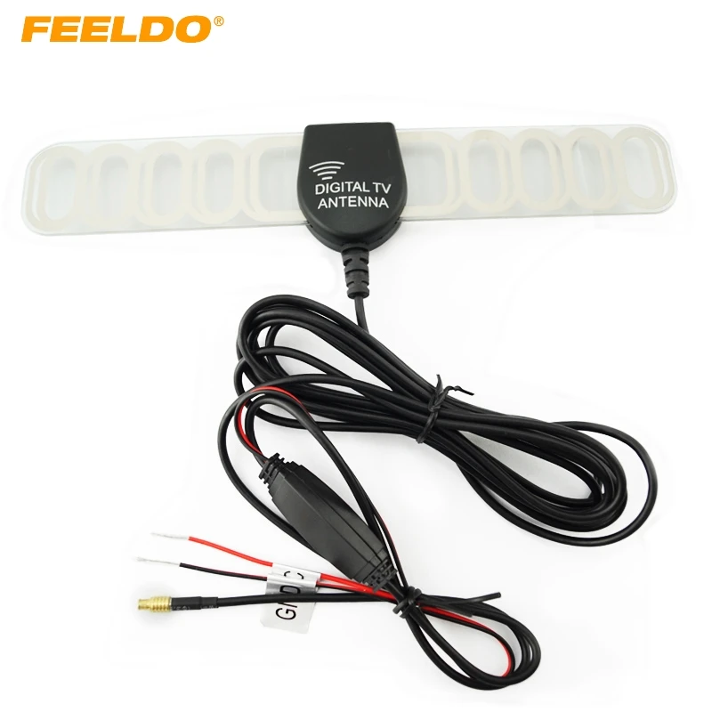 

FEELDO Car MCX Connector Active TV Antenna Aerial With Built-in Amplifier For Digital TV #FD-957