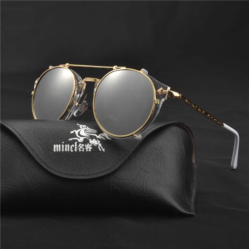 MINCL/мужские солнцезащитные очки с зажимом для близорукости, очки для вождения с зажимом, зеркальные очки для вождения двойного назначения FML