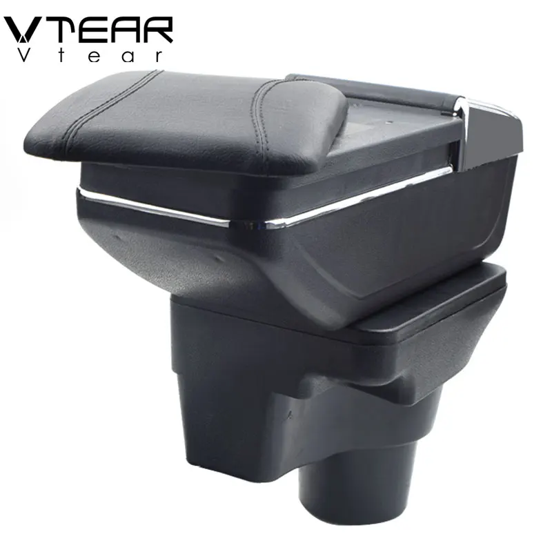 

Vtear For 2017 KIA Rio 4 Rio X-line armrest box central Store content box cup holder ashtray interior car-styling accessories