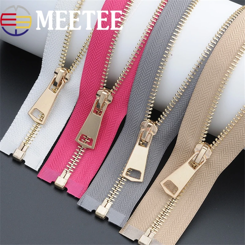 2pcs Meetee 85cm Metal Zipper Open End Zip Closure DIY Sewing Down
