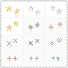 SHINETUNG TIFF S925 серебро Морская звезда в форме сердца цветок тип Модные серьги Женщины логотип высокого класса ювелирные изделия