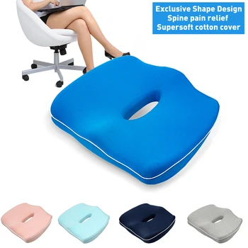 

New Orthopedic Memory Foam Coccyx Cushion Cotton Luxury Car Office Chair Seat Cushion Pad for Tailbone Sciatica back Pain Relief