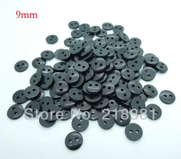 

600pcs Black Resin Sewing Buttons Scrapbooking 9x2mm Knopf Bouton Buttons Scrapbooking