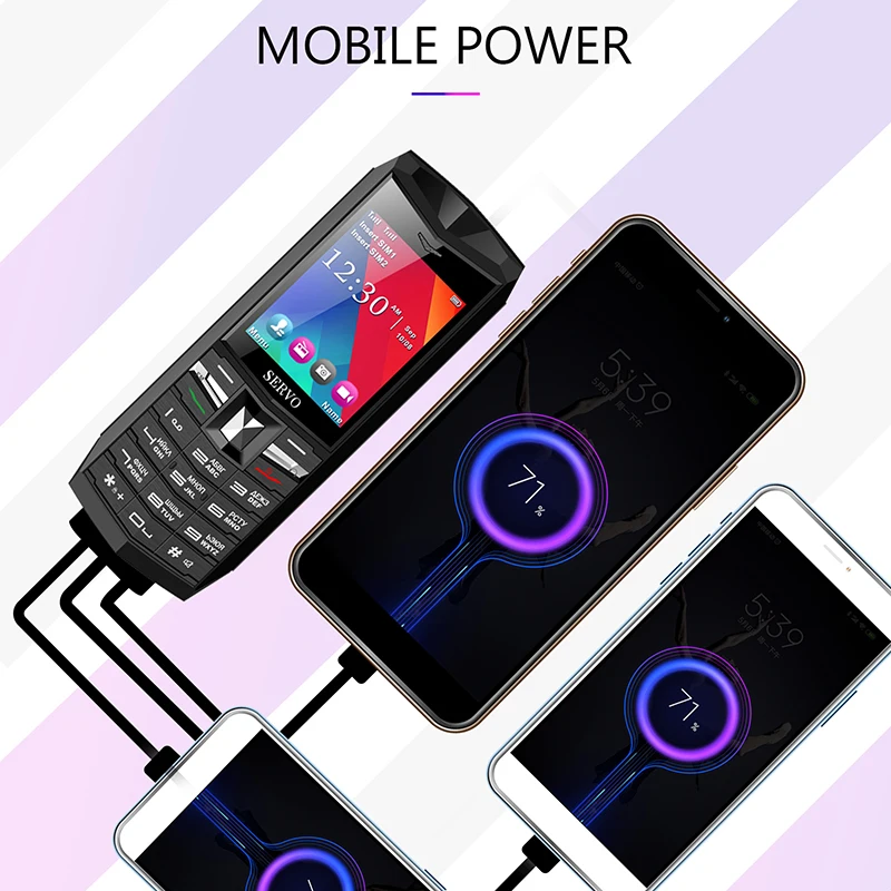 2019 оригинальный SERVO R26 2 4 &quotстандартная русская клавиатура FM TWS 5 0 Bluetooth наушники