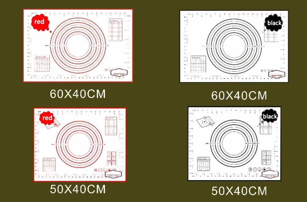 FEIGO 60 см* 80 см складной антипригарный силиконовый коврик для выпечки коврик для замеса теста лоток для выпечки внутренний вкладыш кухонные инструменты для приготовления пищи FK05