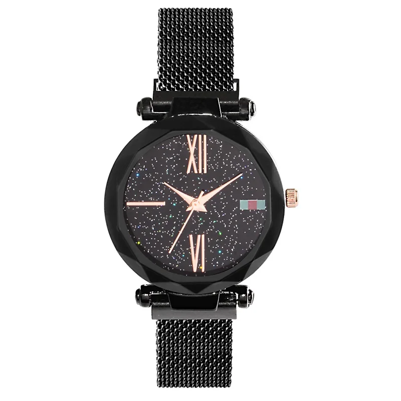 

[FCY] 2019 new ladies watch starry surface waterproof quartz watch suction magnet mesh with tide female watch