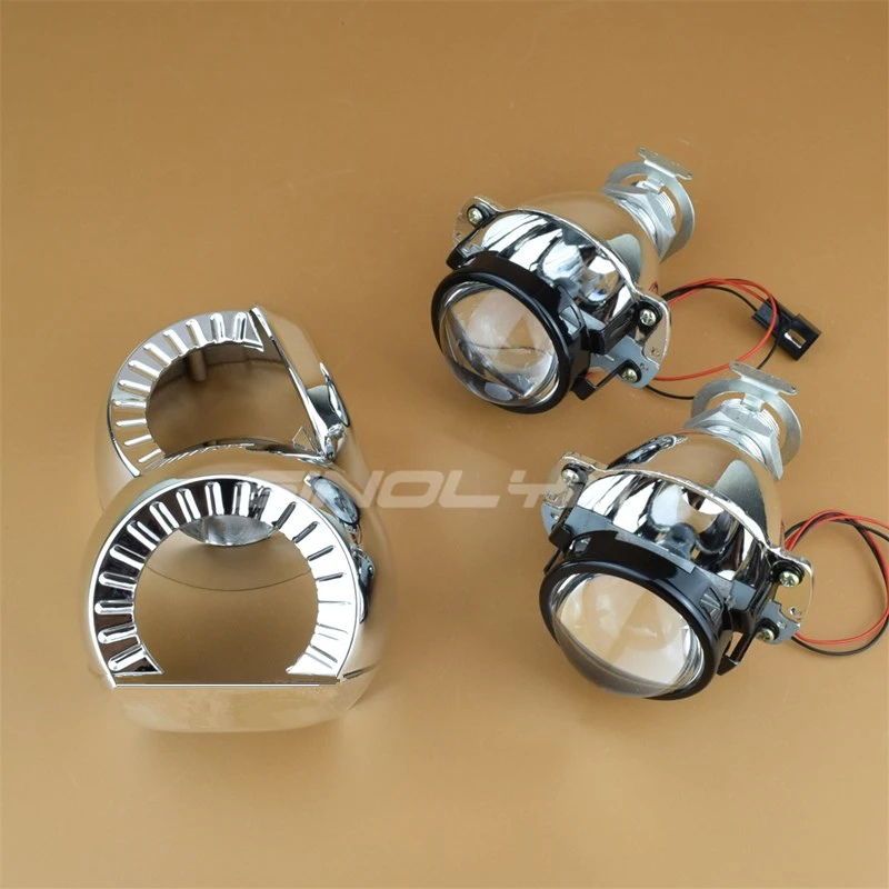 Lente de Automóveis Luzes do Carro Sinolyn Farol Lentes Bi-xenon Hid Projetor 1.8 Automobiles Acessórios Retrofit Uso h1 Lâmpadas h4 h7 9 Acessórios para luzes do carro