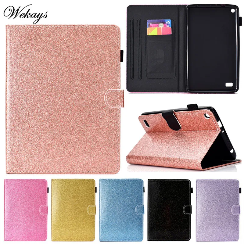 Wekays For Amazon Fire 7 2015 Glitter Bling Leather Fundas Case For Coque Amazon Kindle Fire 7 Fire7 2015 7.0