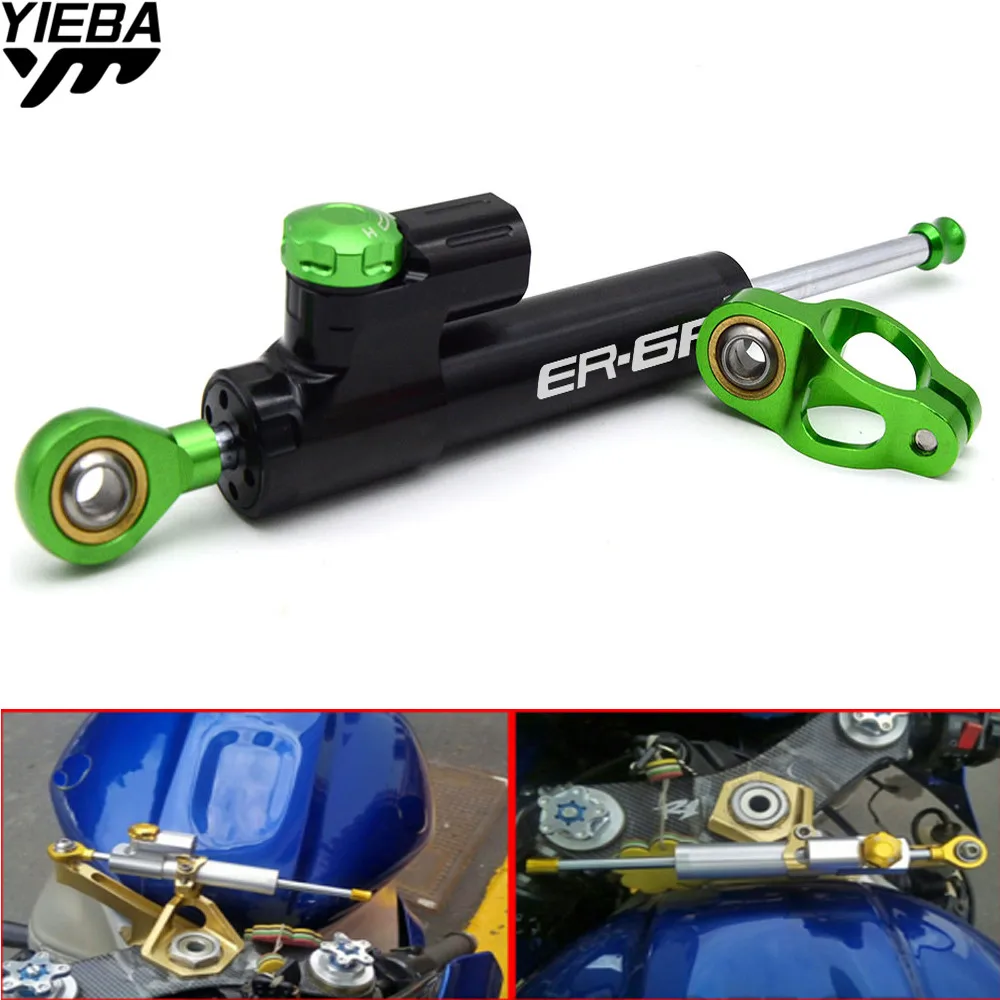 Universal Aluminum Motorcycle Damper Steering Stabilize Safety Control For KAWASAKI ER6F ER-6F 2006-2017 ER6N NINJA 300 650R